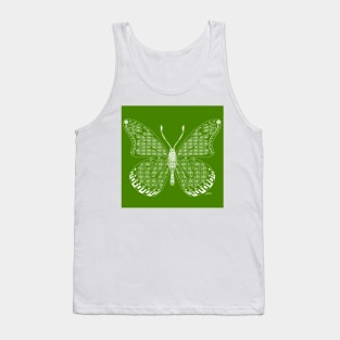 green butterfly ecopop art Tank Top